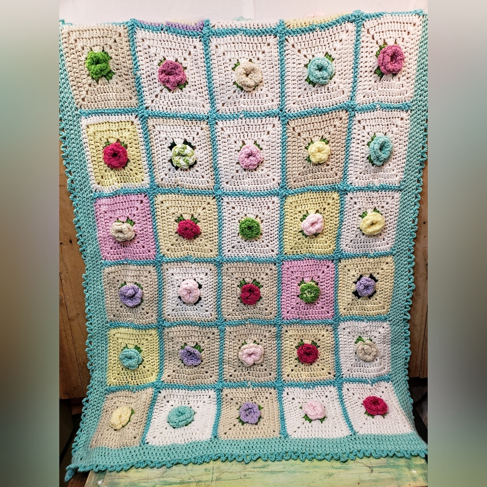 Vintage Crochet Throw